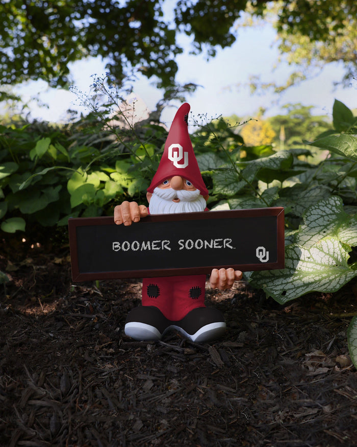 Oklahoma Sooners Chalkboard Sign Gnome FOCO - FOCO.com