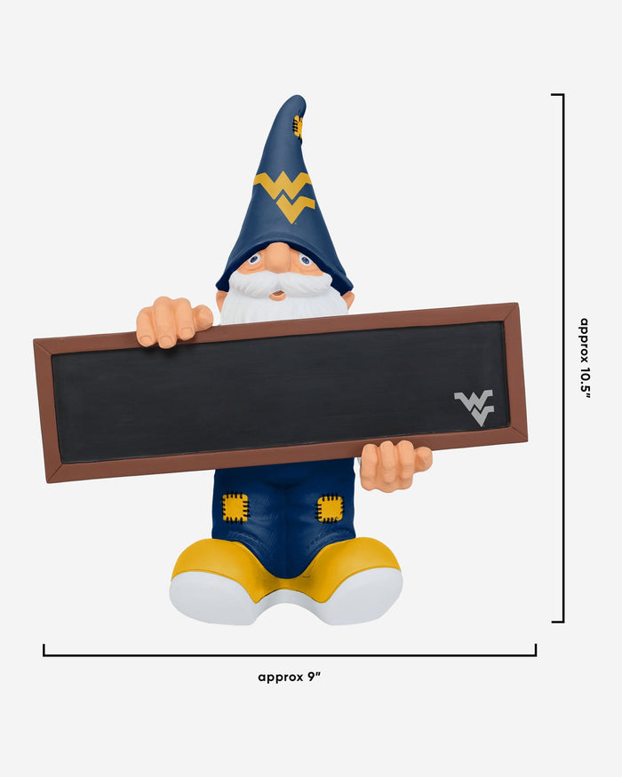 West Virginia Mountaineers Chalkboard Sign Gnome FOCO - FOCO.com