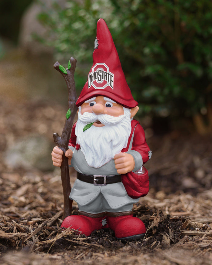 Ohio State Buckeyes Holding Stick Gnome FOCO - FOCO.com
