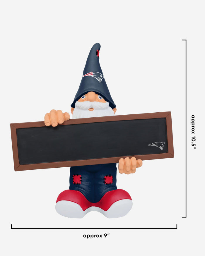 New England Patriots Chalkboard Sign Gnome FOCO - FOCO.com