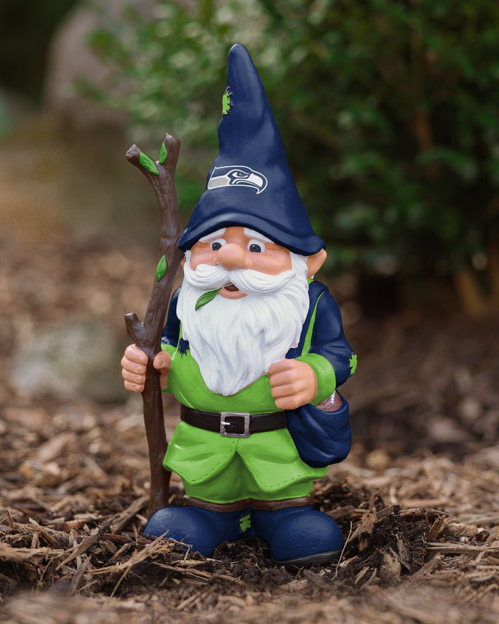 Seattle Seahawks Holding Stick Gnome FOCO - FOCO.com