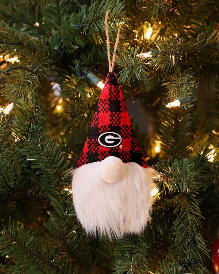 Georgia Bulldogs Plaid Hat Plush Gnome Ornament FOCO - FOCO.com