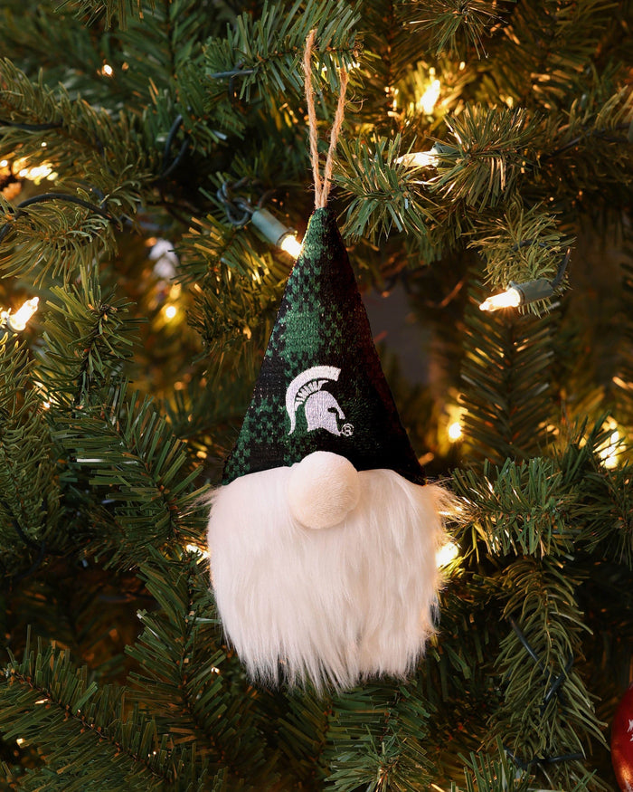 Michigan State Spartans Plaid Hat Plush Gnome Ornament FOCO - FOCO.com