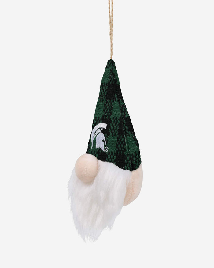 Michigan State Spartans Plaid Hat Plush Gnome Ornament FOCO - FOCO.com