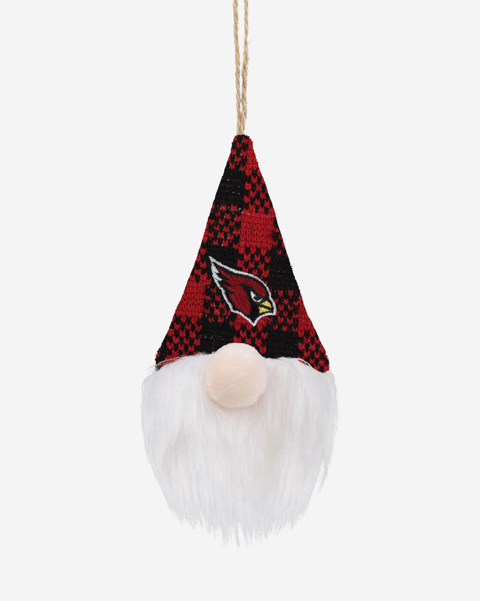 Arizona Cardinals Plaid Hat Plush Gnome Ornament FOCO - FOCO.com