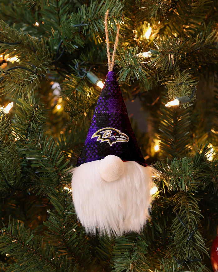 Baltimore Ravens Plaid Hat Plush Gnome Ornament FOCO - FOCO.com