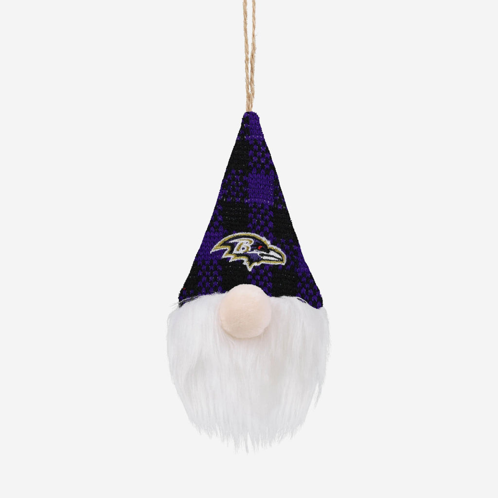 Baltimore Ravens Plaid Hat Plush Gnome Ornament FOCO - FOCO.com