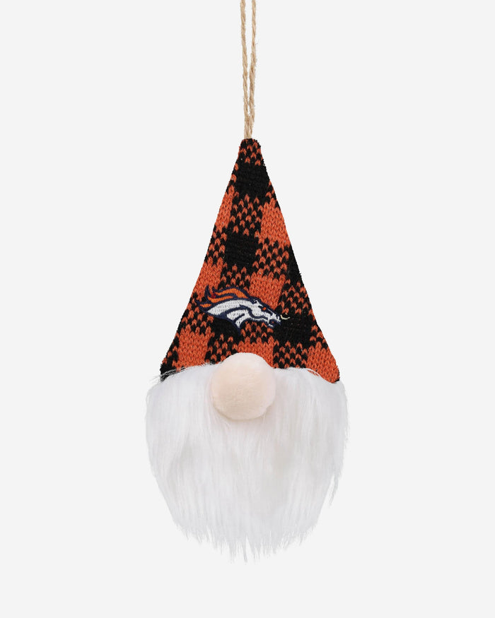 Denver Broncos Plaid Hat Plush Gnome Ornament FOCO - FOCO.com