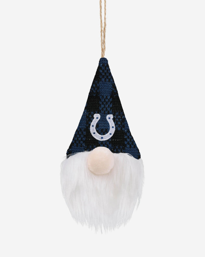 Indianapolis Colts Plaid Hat Plush Gnome Ornament FOCO - FOCO.com