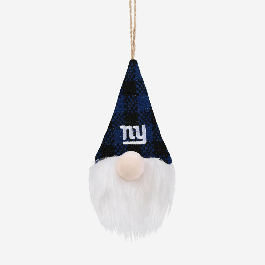 New York Giants Plaid Hat Plush Gnome Ornament FOCO - FOCO.com