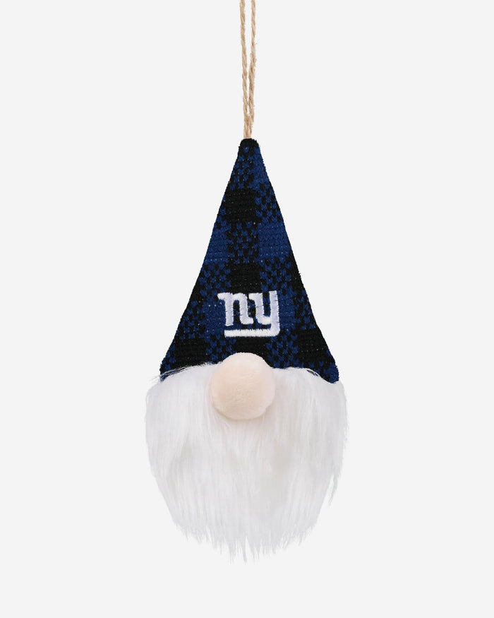 New York Giants Plaid Hat Plush Gnome Ornament FOCO - FOCO.com