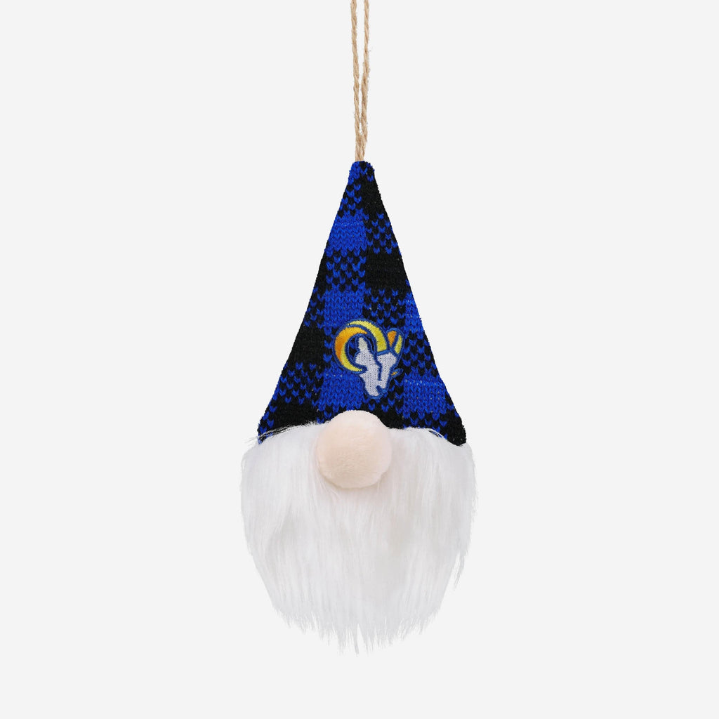 Los Angeles Rams Plaid Hat Plush Gnome Ornament FOCO - FOCO.com