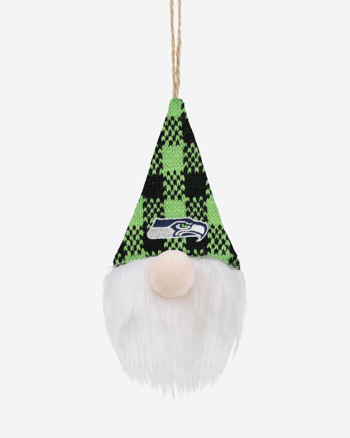 Seattle Seahawks Plaid Hat Plush Gnome Ornament FOCO - FOCO.com