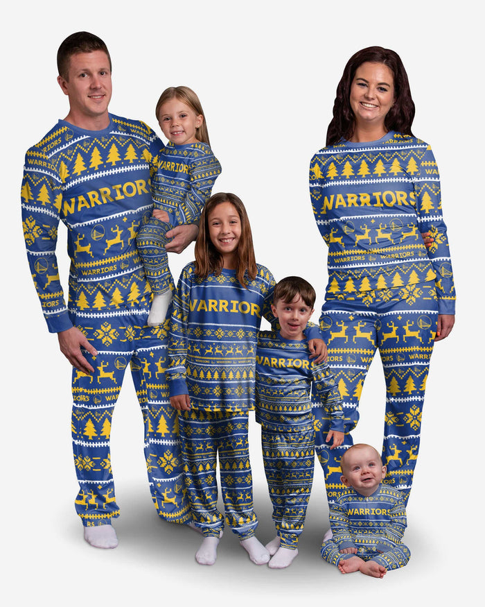 Golden State Warriors Infant Family Holiday Pajamas FOCO - FOCO.com
