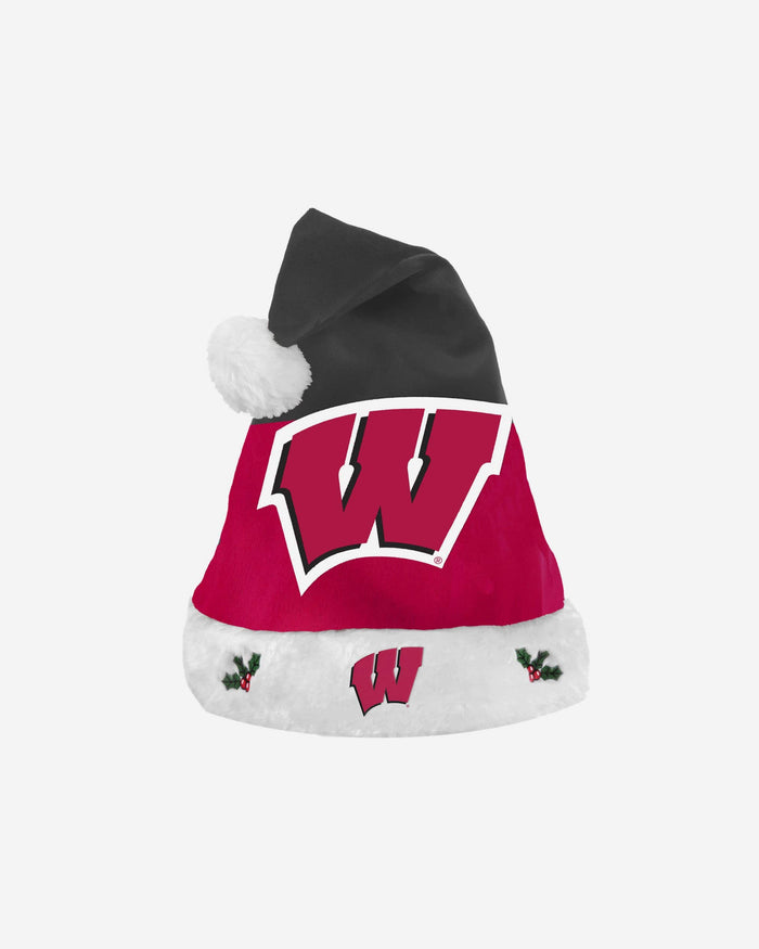 Wisconsin Badgers Season Spirit Basic Santa Hat FOCO - FOCO.com