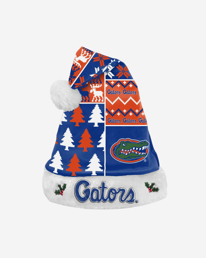 Florida Gators Busy Block Family Holiday Santa Hat FOCO - FOCO.com