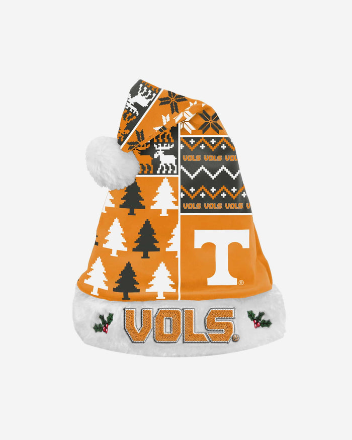 Tennessee Volunteers Busy Block Family Holiday Santa Hat FOCO - FOCO.com