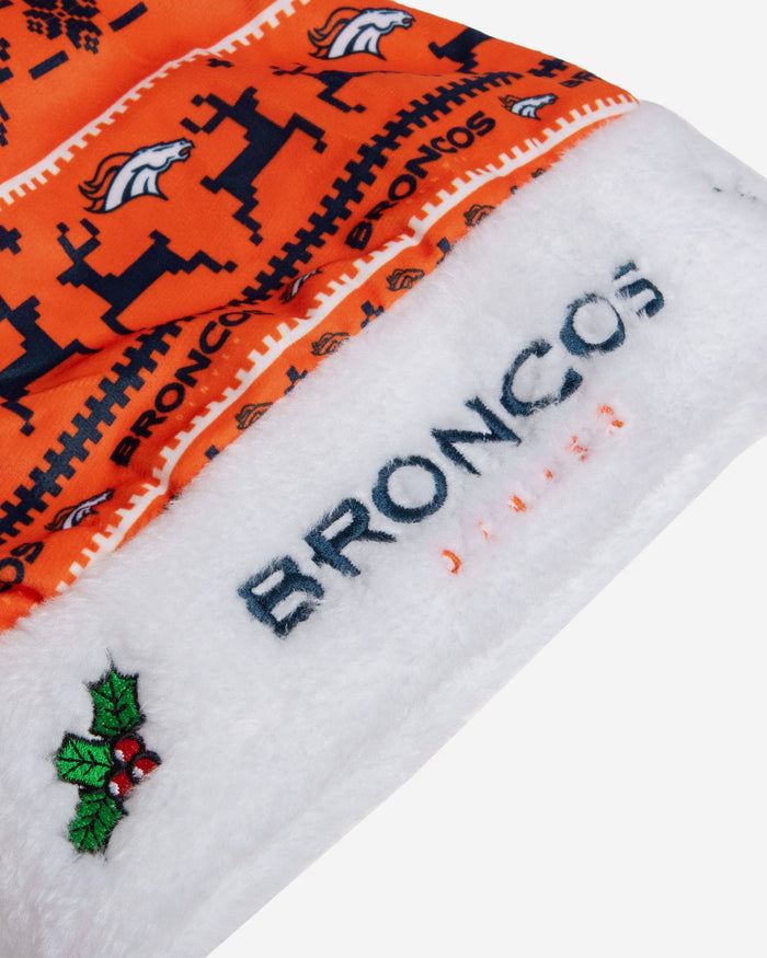 Denver Broncos Family Holiday Santa Hat FOCO - FOCO.com