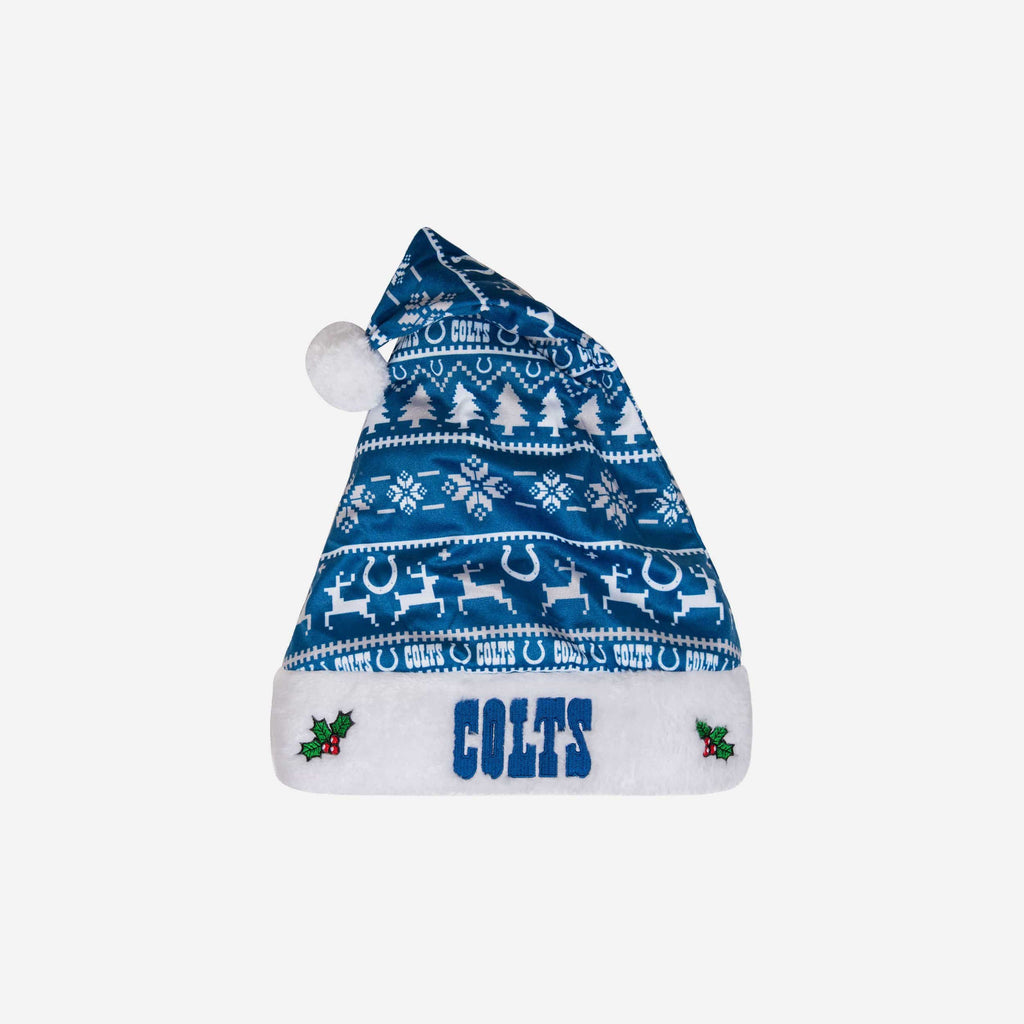 Indianapolis Colts Family Holiday Santa Hat FOCO - FOCO.com