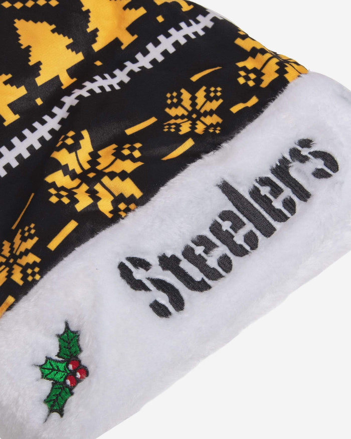 Pittsburgh Steelers Family Holiday Santa Hat FOCO - FOCO.com