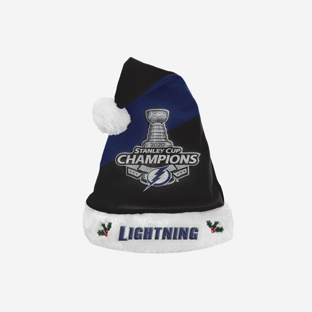 Tampa Bay Lightning 2020 Stanley Cup Champions Basic Santa Hat FOCO - FOCO.com