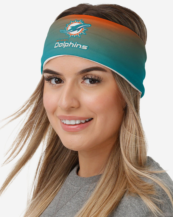 Miami Dolphins Womens Gradient Printed Headband FOCO - FOCO.com