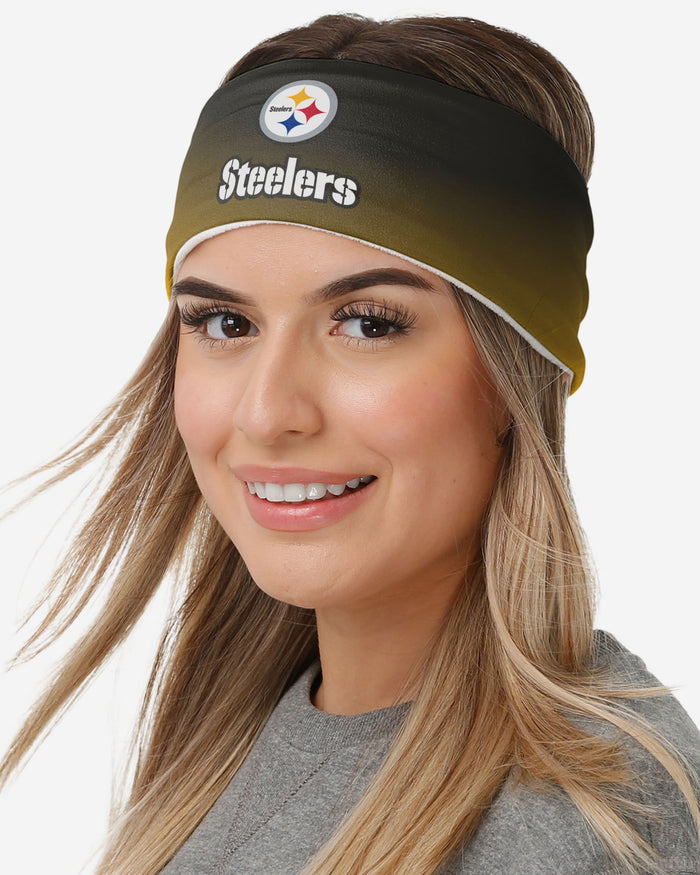 Pittsburgh Steelers Womens Gradient Printed Headband FOCO - FOCO.com