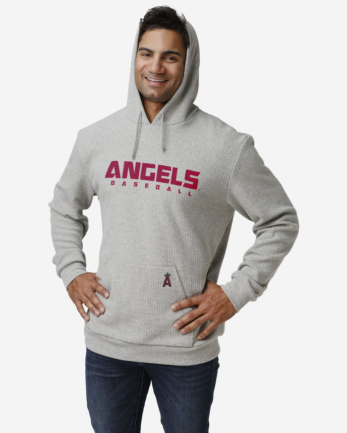 Los Angeles Angels Gray Woven Hoodie FOCO S - FOCO.com