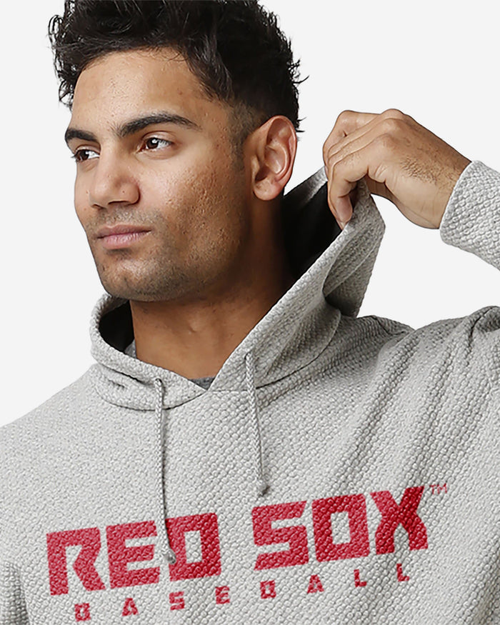 Boston Red Sox Gray Woven Hoodie FOCO - FOCO.com