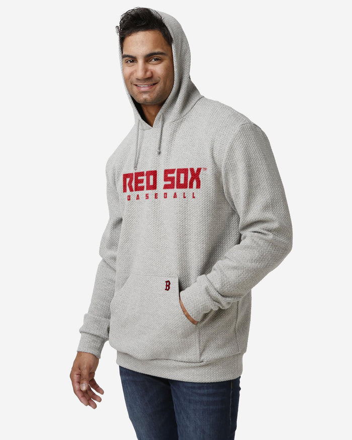 Boston Red Sox Gray Woven Hoodie FOCO M - FOCO.com
