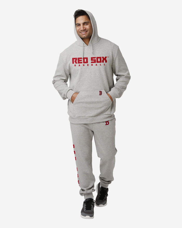 Boston Red Sox Gray Woven Hoodie FOCO - FOCO.com