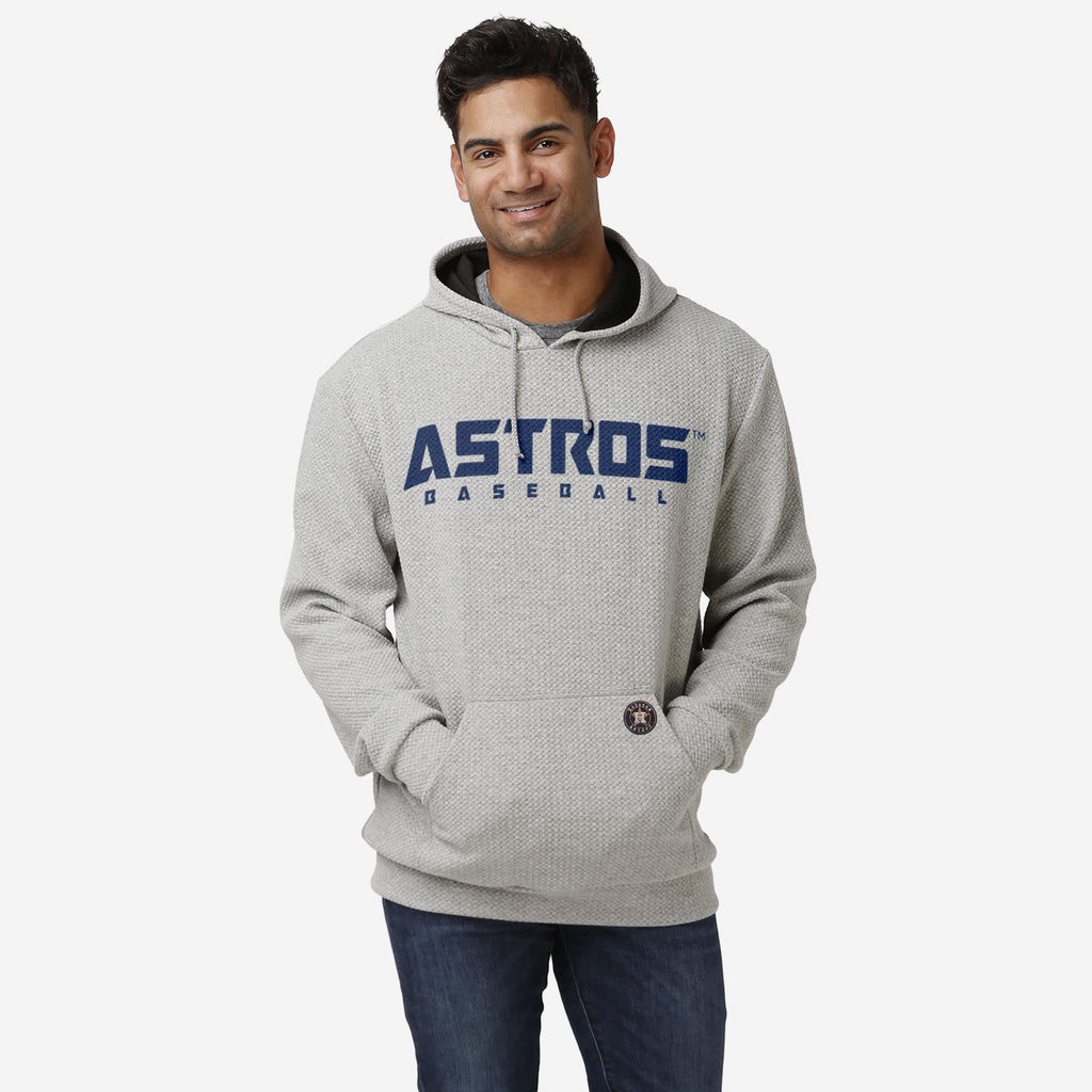 Houston Astros Gray Woven Hoodie FOCO S - FOCO.com