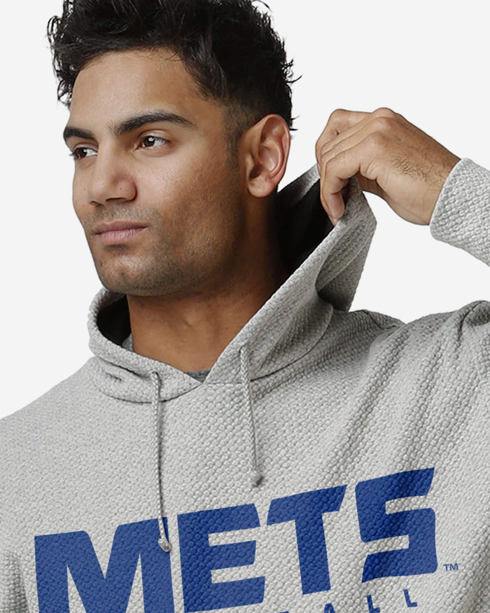 New York Mets Gray Woven Hoodie FOCO - FOCO.com