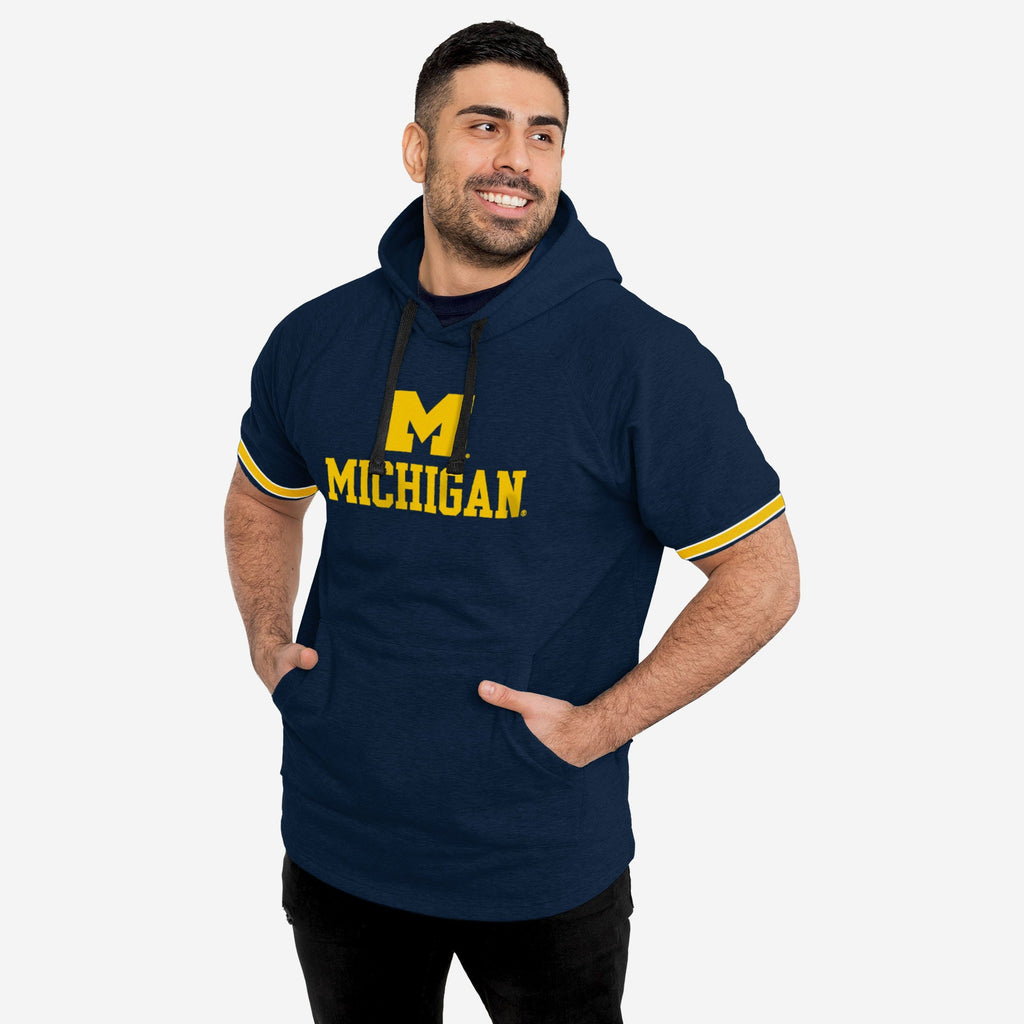 Michigan Wolverines Short Sleeve Hoodie FOCO S - FOCO.com