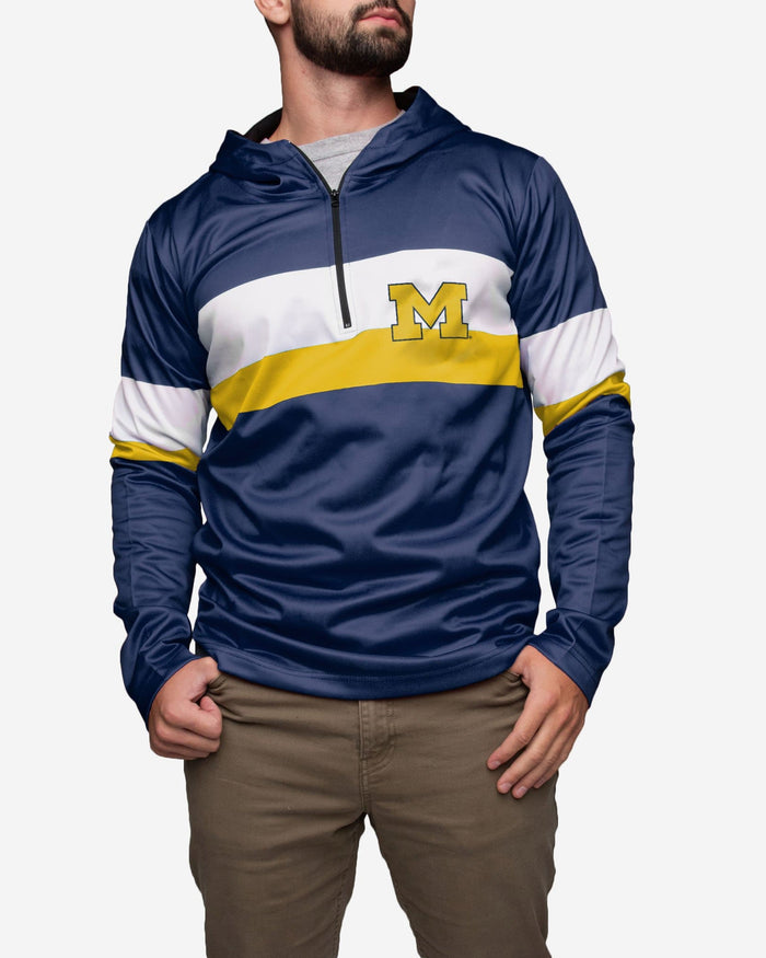 Michigan Wolverines Quarter Zip Hoodie FOCO - FOCO.com