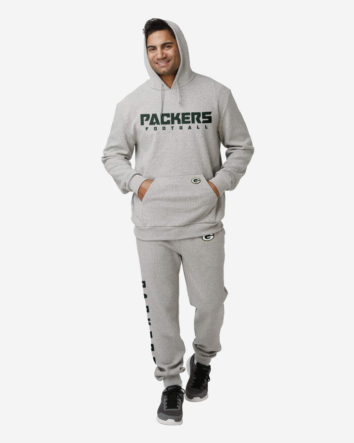 Green Bay Packers Gray Woven Hoodie FOCO - FOCO.com