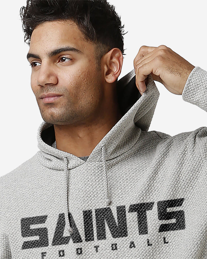 New Orleans Saints Gray Woven Hoodie FOCO - FOCO.com