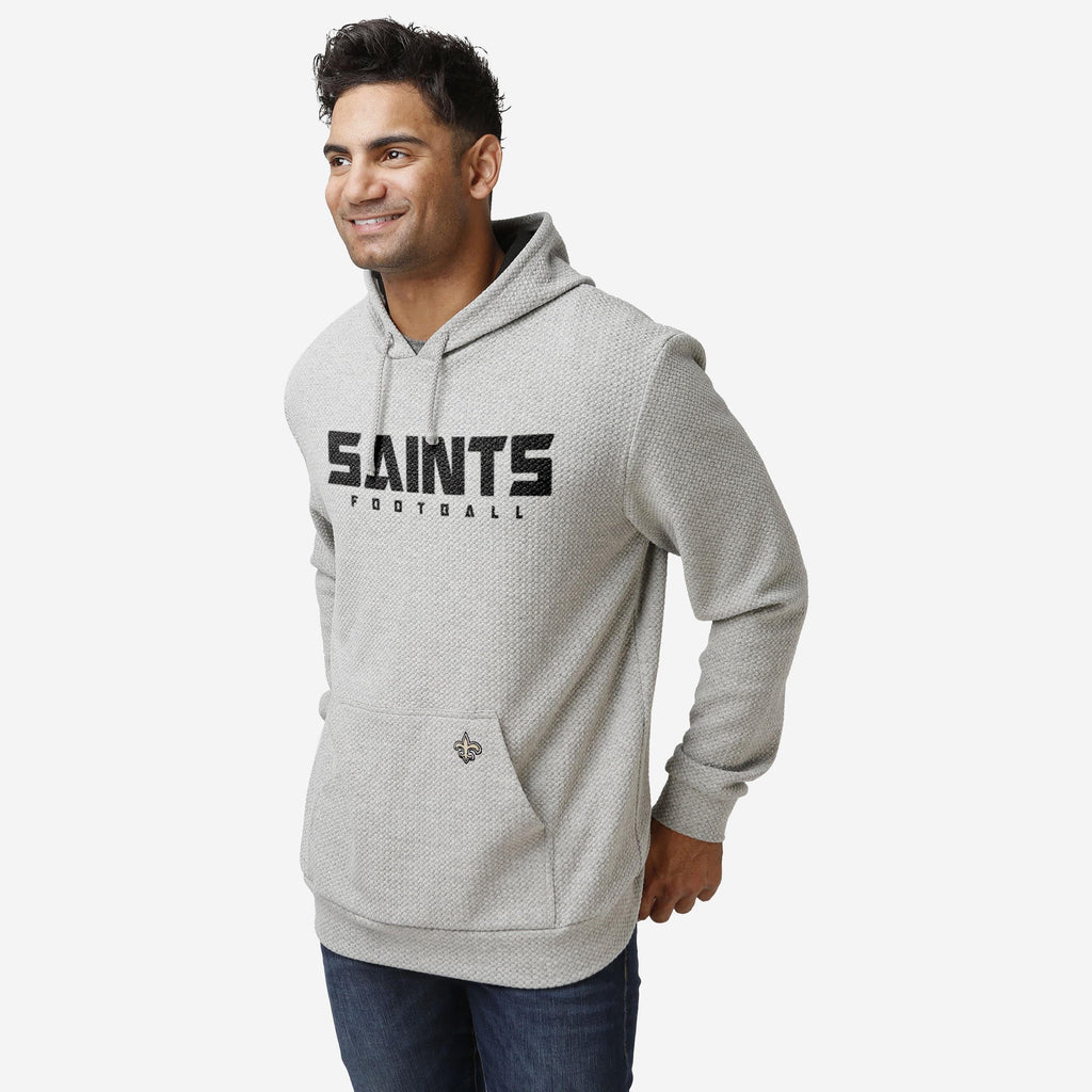 New Orleans Saints Gray Woven Hoodie FOCO S - FOCO.com