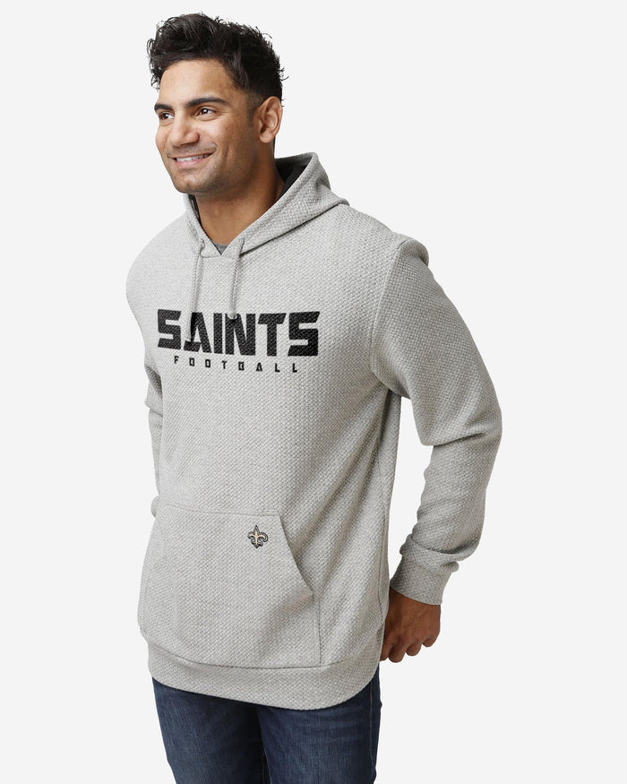 New Orleans Saints Gray Woven Hoodie FOCO M - FOCO.com