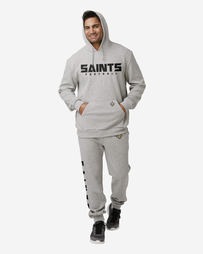 New Orleans Saints Gray Woven Hoodie FOCO - FOCO.com