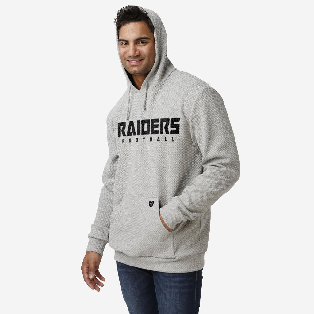 Las Vegas Raiders Gray Woven Hoodie FOCO M - FOCO.com