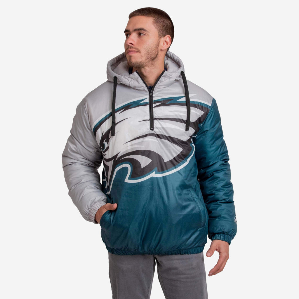 Philadelphia Eagles Tundra Puffy Poly Fill Pullover FOCO S - FOCO.com
