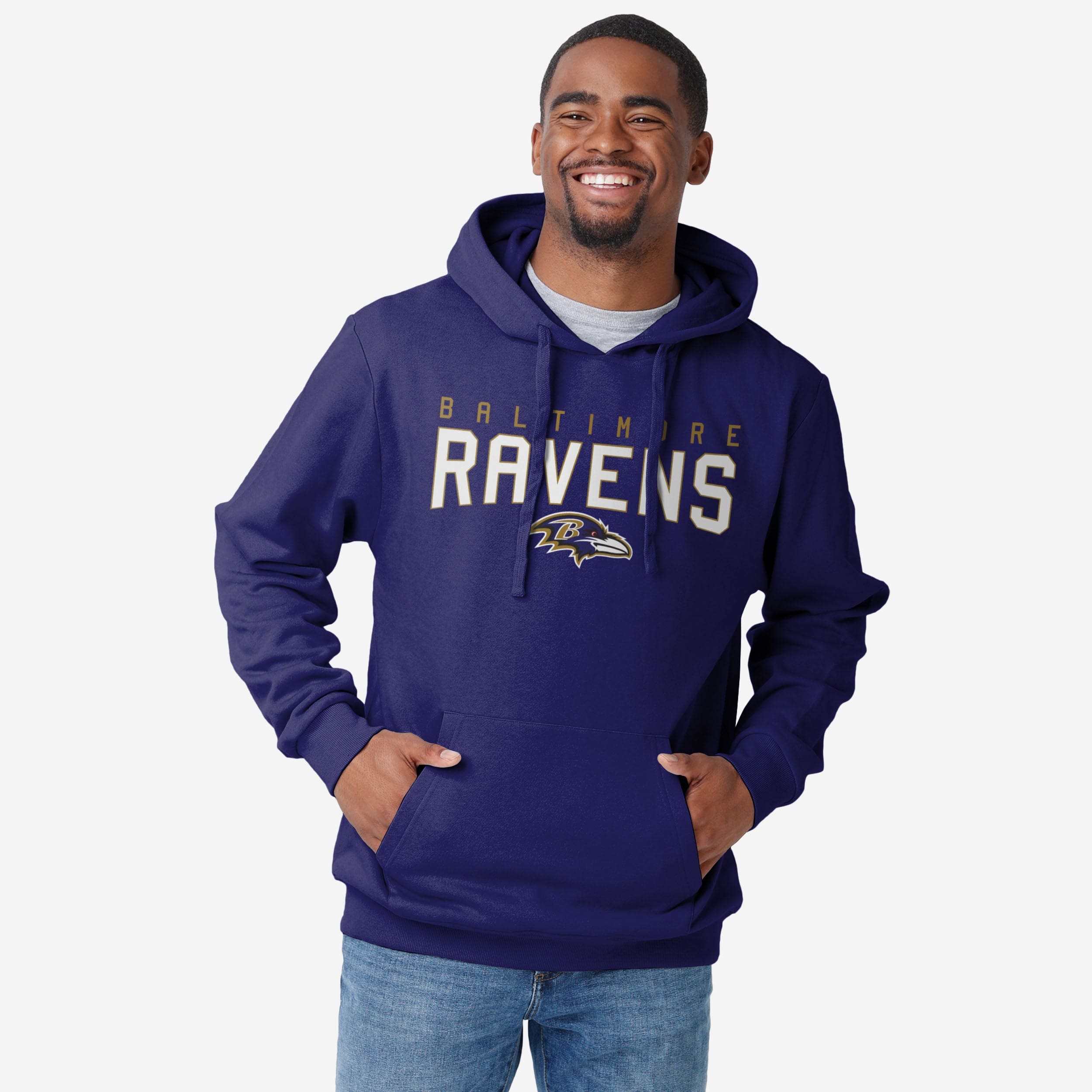 Baltimore Ravens White Skull Purple Background Hoodies Full Over