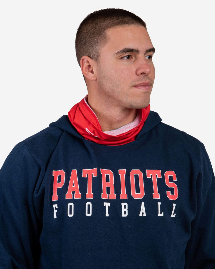 New England Patriots Solid Gaiter Hoodie FOCO - FOCO.com