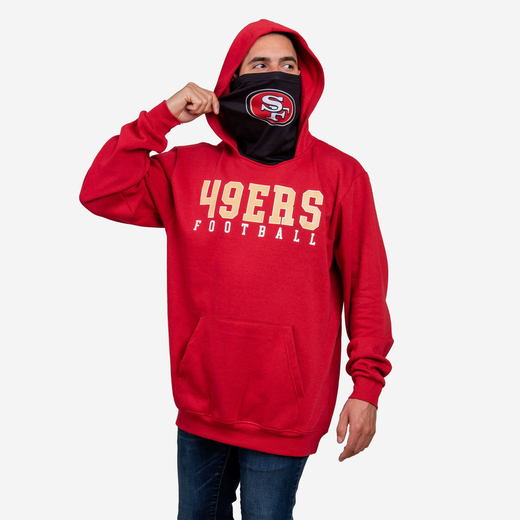 San Francisco 49ers Solid Gaiter Hoodie FOCO S - FOCO.com