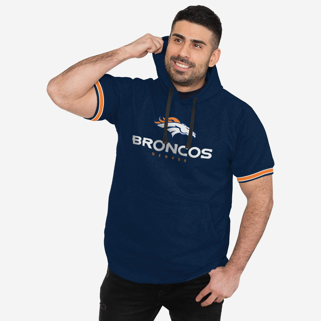 Denver Broncos Short Sleeve Hoodie FOCO S - FOCO.com