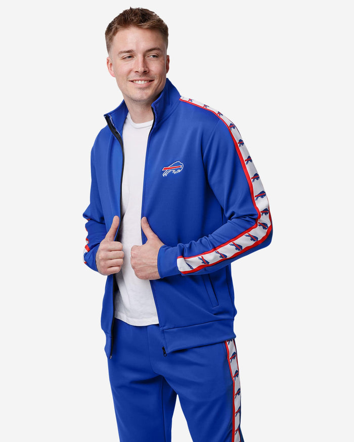 Buffalo Bills Stripe Logo Track Jacket FOCO - FOCO.com