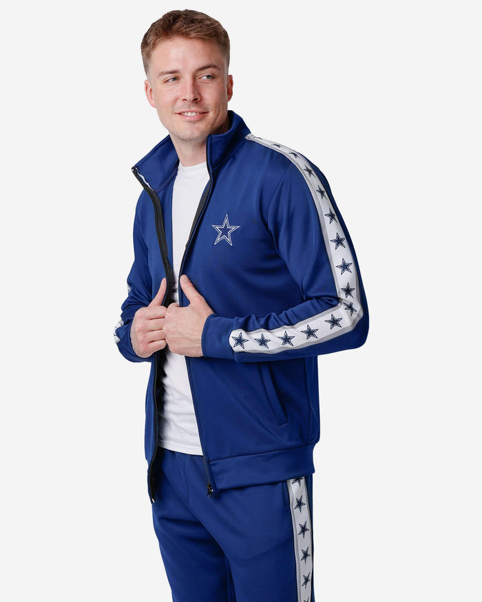 Dallas Cowboys Stripe Logo Track Jacket FOCO - FOCO.com