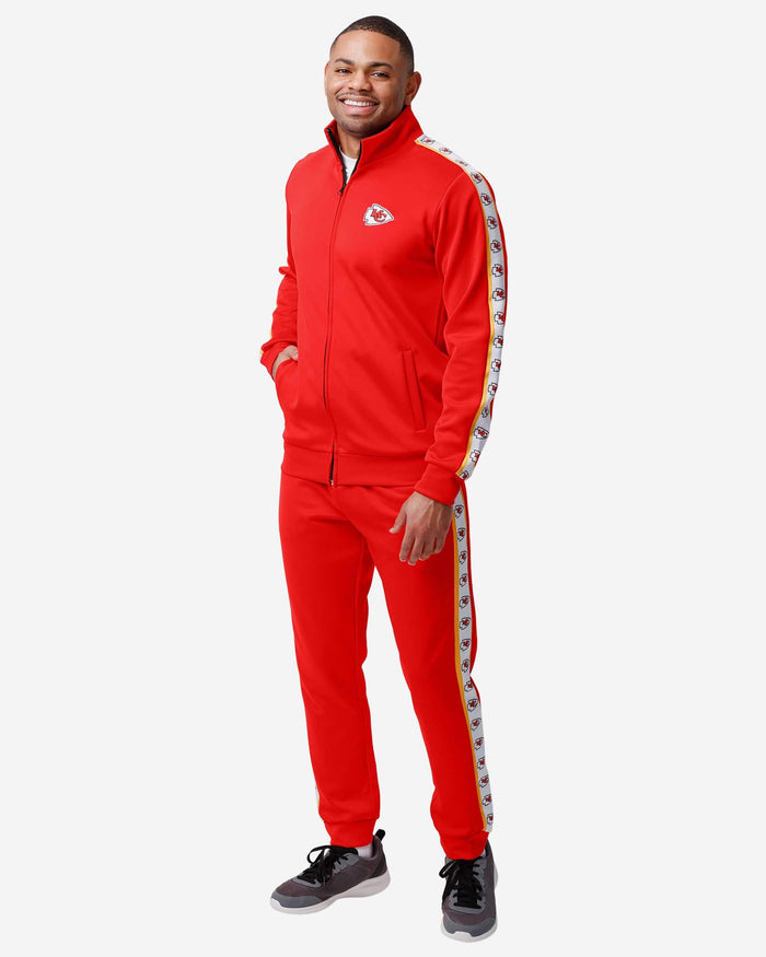 Kansas City Chiefs Stripe Logo Track Jacket FOCO - FOCO.com