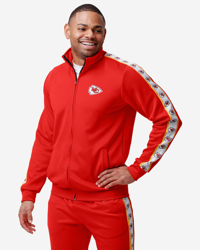 Kansas City Chiefs Stripe Logo Track Jacket FOCO S - FOCO.com